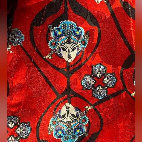 Red button up a line dress - Picture 3 of 3